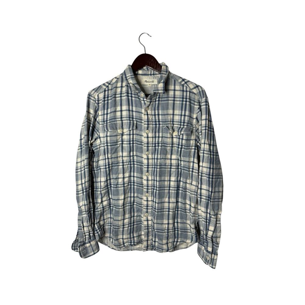 Madwell size medium mens Double-Weave‎ Perfect Shirt in Bridgeton Plaid